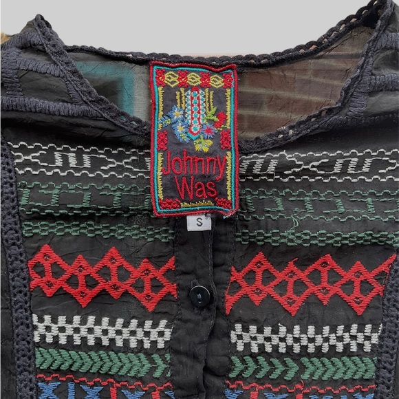 SOLD ON EBAY!! Johnny Was Black Semi Sheer - Picture 1 of 7